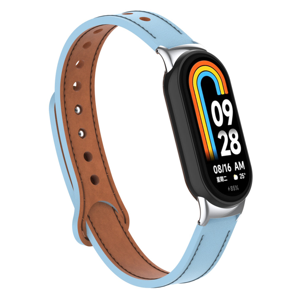 For Xiaomi Smart Band 8 Genuine Cow Leather Watch Band Strap Replacement with Connector For Xiaomi Smart Band 8 Genuine Cow Leather Watch Band Strap Replacement with Connector